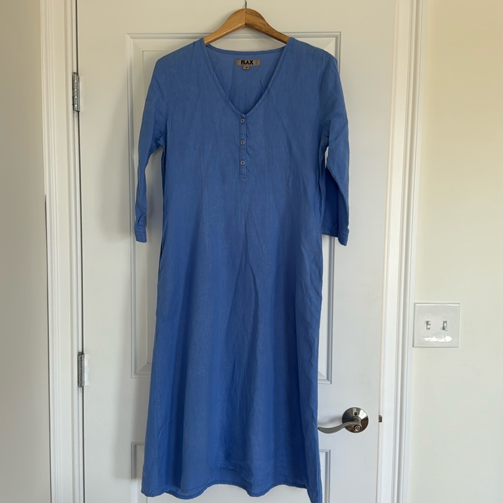 FLAX cornflower blue dress